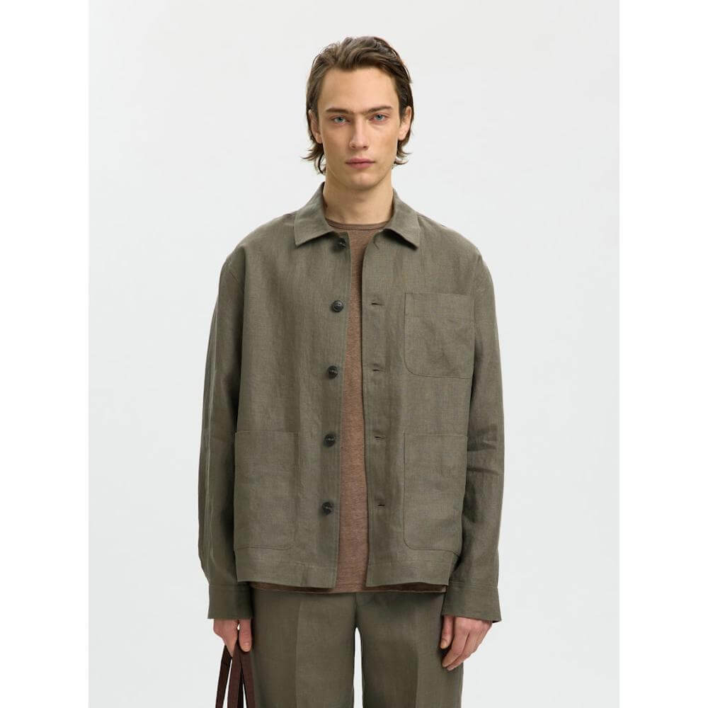 Selected Regbaird Linen Resort Overshirt